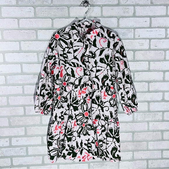 Maeve by Anthropologie Bentina Floral Shirt Mini Dress Size S - Picture 4 of 11